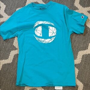 Champion Men's Aqua Graphic Tee